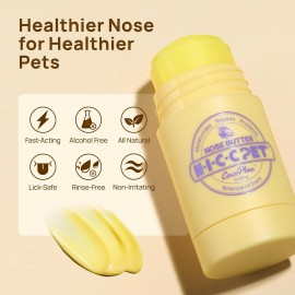 HICC PET Dog Nose Balm - Soothes Repairs Moisturizes Dry Cracked Nose - Dog & Cat Snout Soother Butter Balm with Essential Oil​ - All Natural & Lick Safe - Dog's Nose Daily Care & Protection