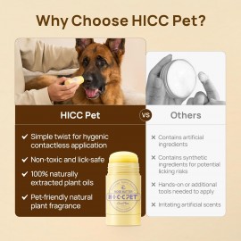 HICC PET Dog Nose Balm - Soothes Repairs Moisturizes Dry Cracked Nose - Dog & Cat Snout Soother Butter Balm with Essential Oil​ - All Natural & Lick Safe - Dog's Nose Daily Care & Protection