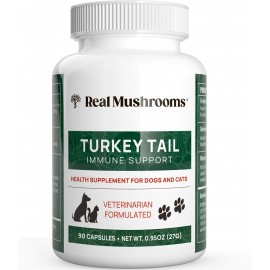 Turkey Tail Pet Support - Dog Multivitamins and Supplements for Immune Support, Gut Health Wellness Grain-Free, Gluten-Free, Vet-Approved Supplement 90ct