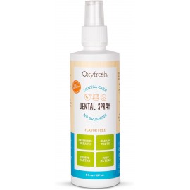 Oxyfresh Advanced Pet Dental Spray – Instant Dog and Cat Fresh Breath: Easiest No Brushing Pet Dental Solution for Dogs and Cats – Best Way to Fight Plaque, Keep Teeth & Gums Healthy, 8oz.