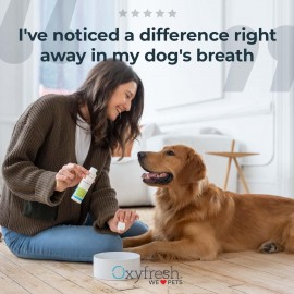 Oxyfresh Premium Pet Dental Kit for Dogs & Cats – Easy Solution for Dog and Cat Fresh Breath, Clean Teeth, Control Plaque & Tartar – Vet Formulated Pet Toothpaste 4oz + Water Additive 16oz Kit