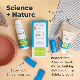 Oxyfresh Premium Pet Dental Kit for Dogs & Cats – Easy Solution for Dog and Cat Fresh Breath, Clean Teeth, Control Plaque & Tartar – Vet Formulated Pet Toothpaste 4oz + Water Additive 16oz Kit