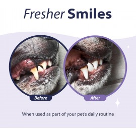 Dental Fresh Enzymatic Gel Dog Tooth Brushing Kit, Includes Triflex Toothbrush – Dog Toothbrush and Toothpaste for Dog Teeth Cleaning