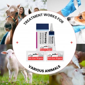 Pet Eye Cream Health for Cats, Dog, Cattle, Sheep, Horse and Bird 3.5 gr/1 Tube Shipped in Dog Eye Wipes