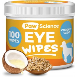 Dog Eye Wipes - Hypoallergenic Face & Eye Wipes for Dogs and Puppy - Pet Tear Stain Remover and Cleaner - Gently Cleans and Removes Discharge, Crust, and Gunk